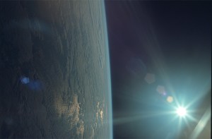 Earth as seen from orbit by Apollo 11 in 1969