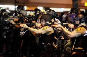 When did our police come to look like stormtroopers? (Image: NYT)