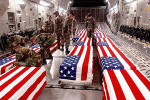 From 1991 to 2009, images of flag-draped coffins of returning war dead were forbidden by the U.S. government